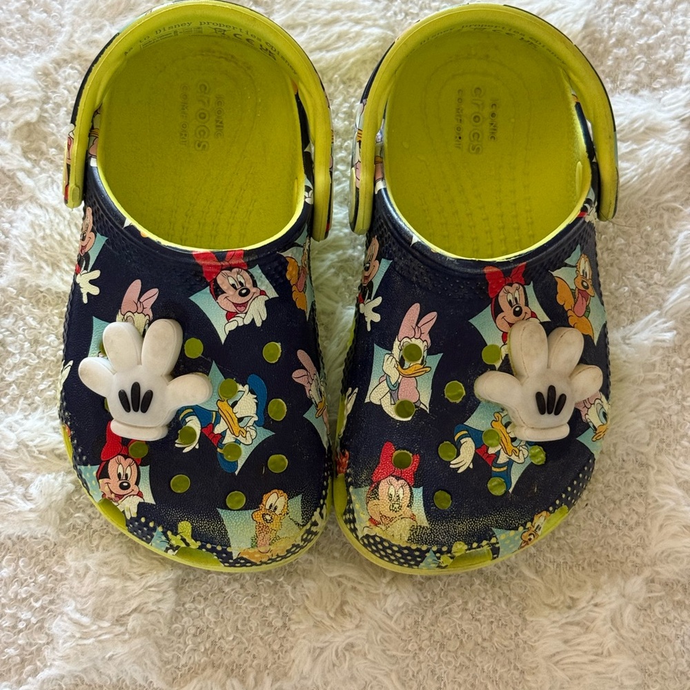 Disney Parks Crocs- Navy with Cartoon Characters